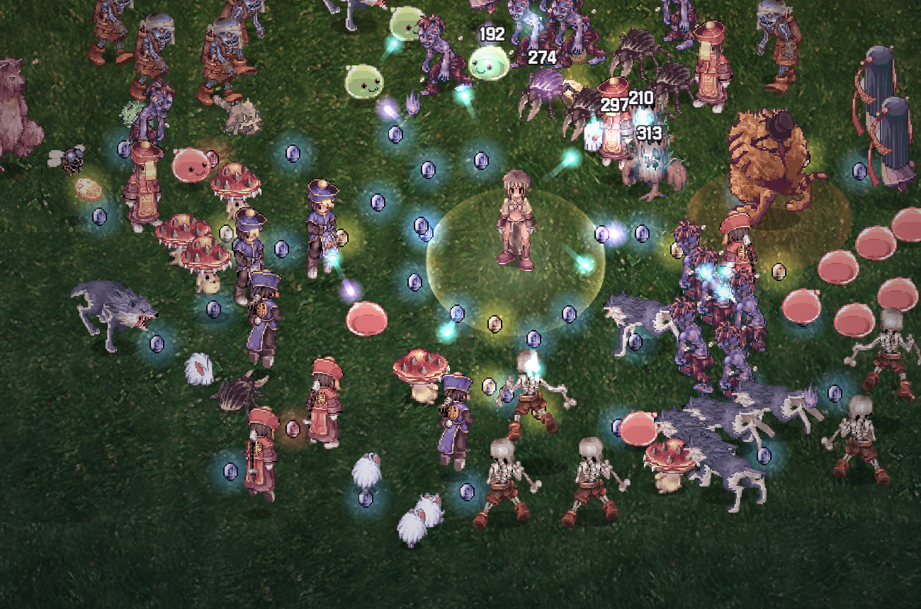 Monsters closing in on a player in Midgard Survivors